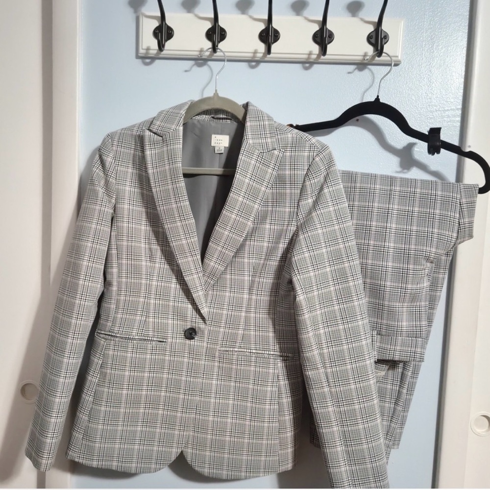 Grey Plaid Blazer & Pant by a new day